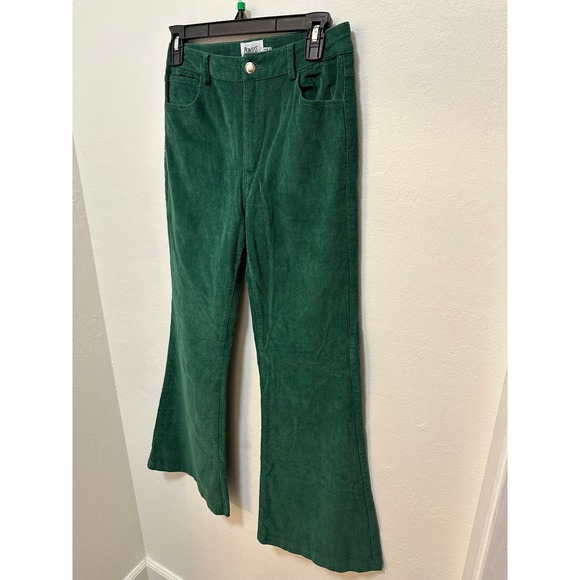 Princess Polly Green Corduroy Flare Pants Women's Size US 4 Retro Style - Picture 5 of 9